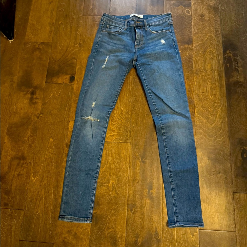 Banana Republic Premium Denim Skinny Ankle Jeans Med/Dark Wash Size 25